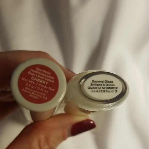 BOGO Beautycounter Red Lip Color In Cherry With Quartz Gloss - Picture 2 of 3